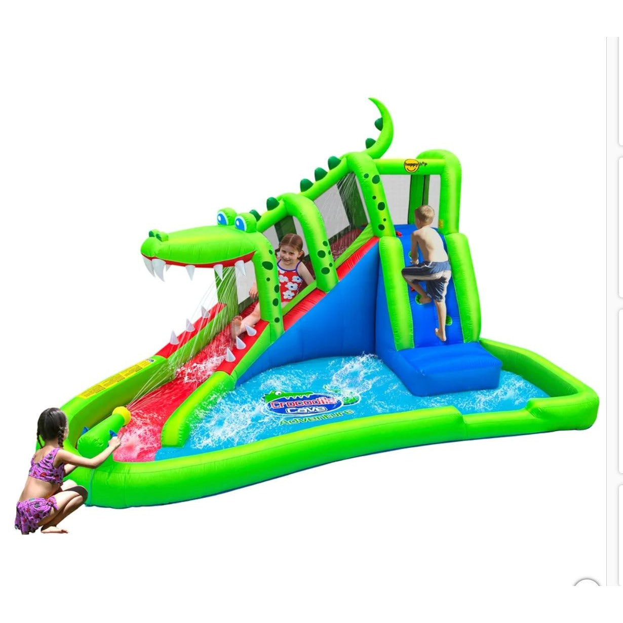 Happy Bounce Inflatable Water Slide Crocodile Adventure New