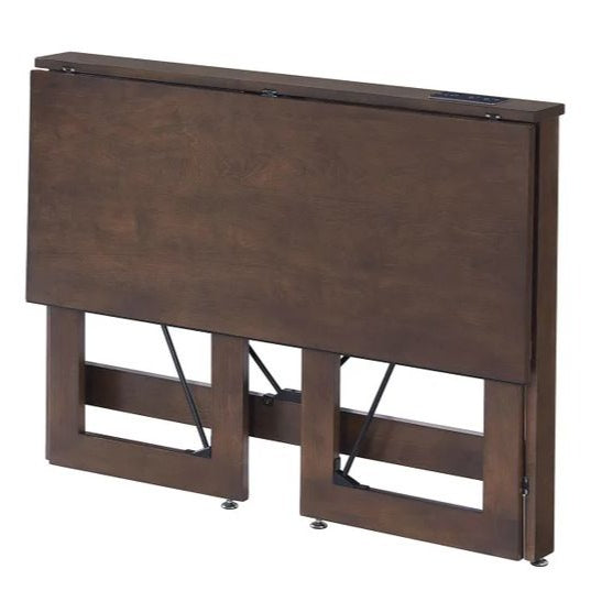 Stakmore Pre-Assembled Solid Wood Folding Desk With USB & Power Outlets