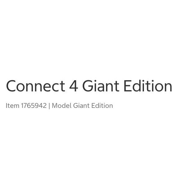 Connect 4 Giant Edition Outdoor Family Game 42-Slot Grid With Red & Yellow Discs