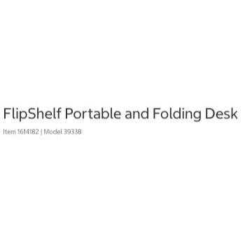FlipShelf Portable & Folding Desk With Adjustable Feet Metal Frame & Wood Finish