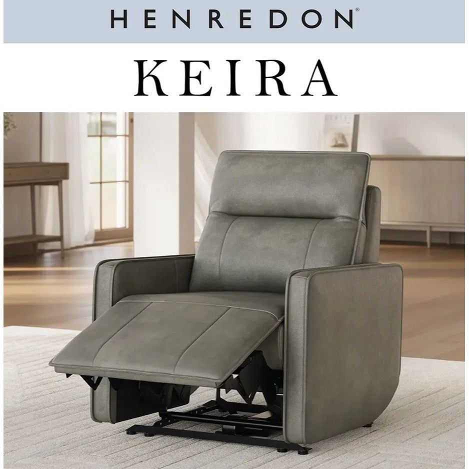 Henredon Keira Leather Zero Gravity Recliner With USB Ports & Power Headrest