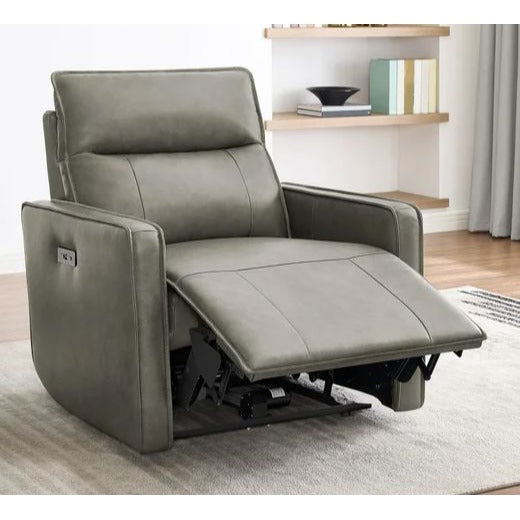 Henredon Keira Leather Zero Gravity Recliner With USB Ports & Power Headrest