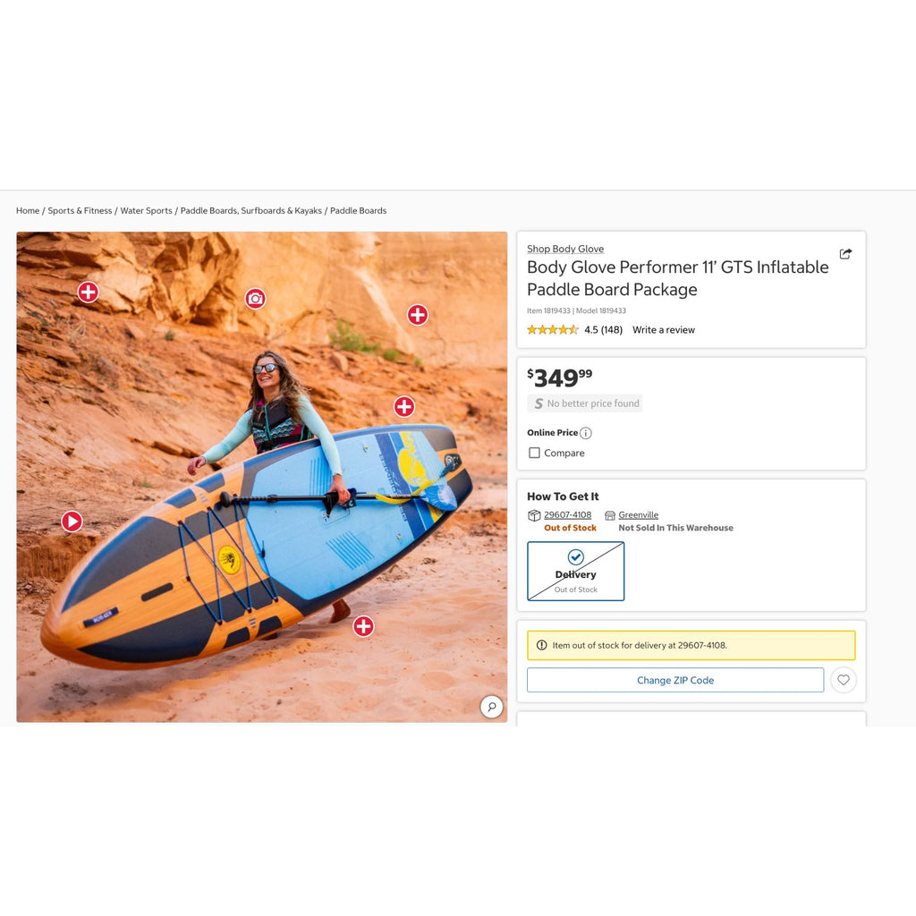 Body Glove Performer 11 GTS Inflatable Paddle Board