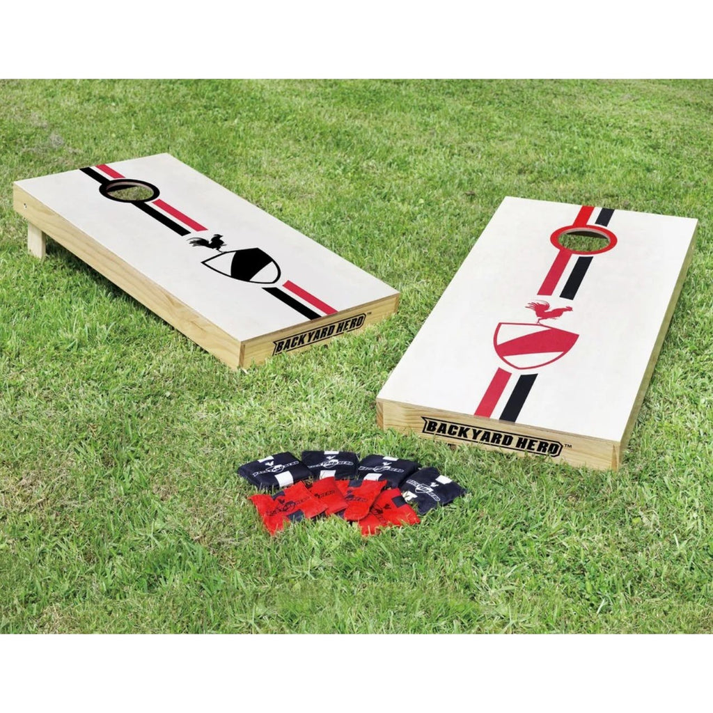 Backyard Hero Official Tournament Size Cornhole  Bag Toss Board Set With 8 Bags