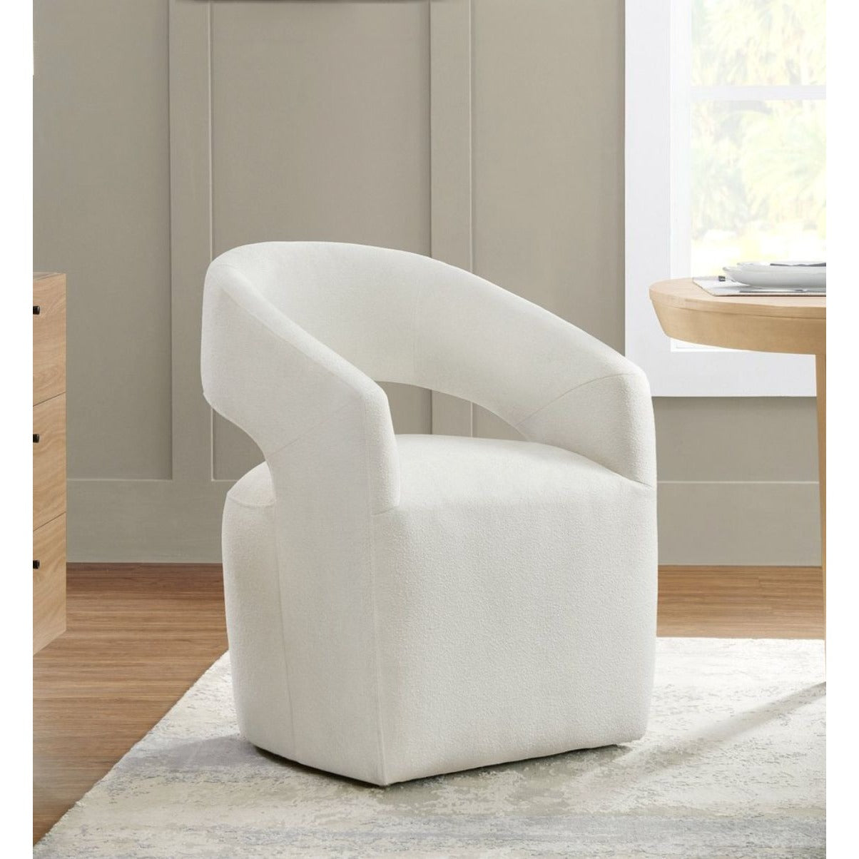 Aiden & Ivy Alivia Fabric Dining Chair Ivory RDS Certified