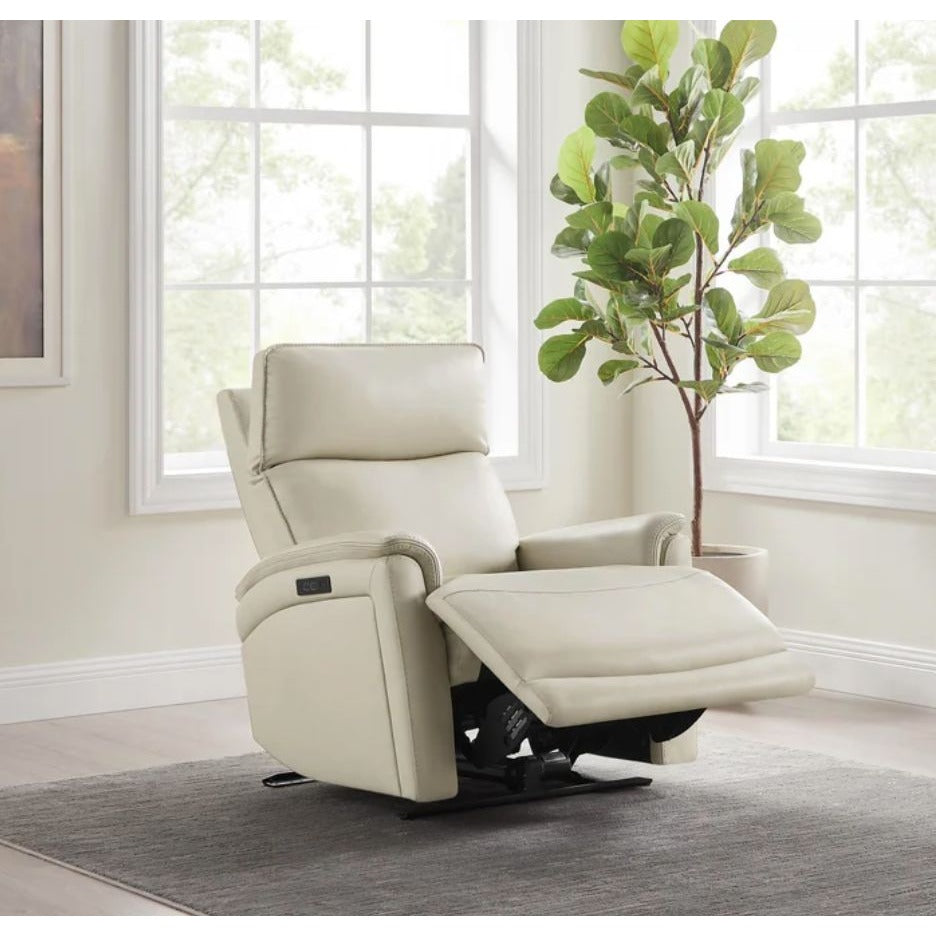 Sanders Leather Power Recliner With Power Headrest & USB Charging Ports