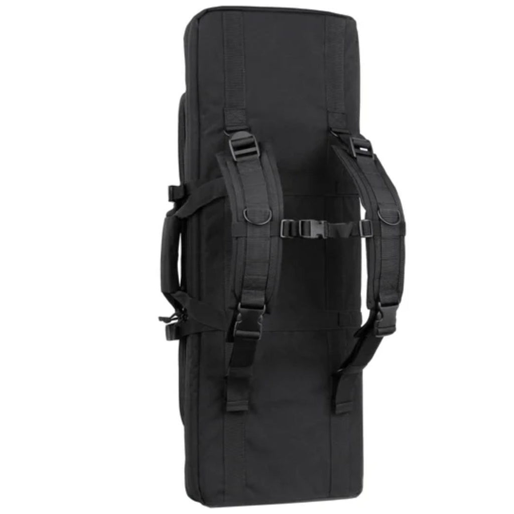 Savior Equipment American Classic 42" Double Rifle Case Black Small With Storage Pockets