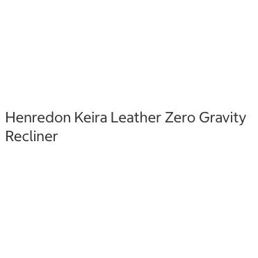 Henredon Keira Leather Zero Gravity Recliner With USB Ports & Power Headrest