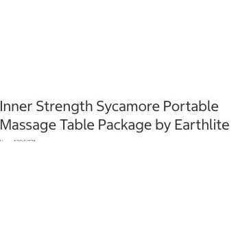 Inner Strength Sycamore Portable Massage Table Package By Earthlite