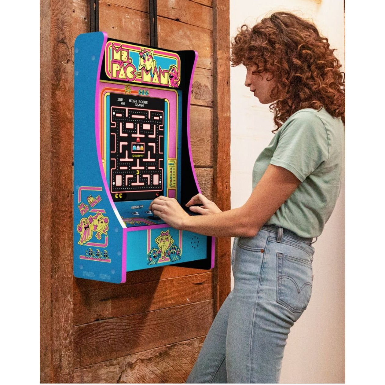 Arcade1Up Ms. PAC-MAN Partycade 12 Games In 1 Retro Arcade Machine