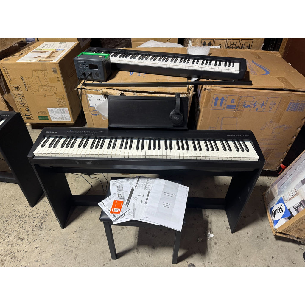 Roland FRP-Nuvola EX Digital Piano With Bluetooth MIDI 88-Keys 3-Pedal System Concert Grand Tone Piano Bench & Roland Cloud