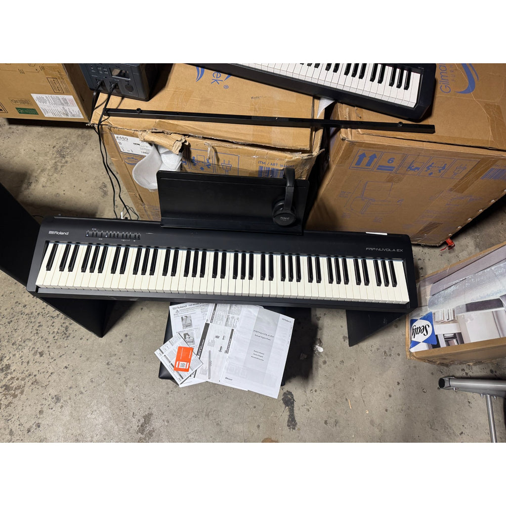 Roland FRP-Nuvola EX Digital Piano With Bluetooth MIDI 88-Keys 3-Pedal System Concert Grand Tone Piano Bench & Roland Cloud