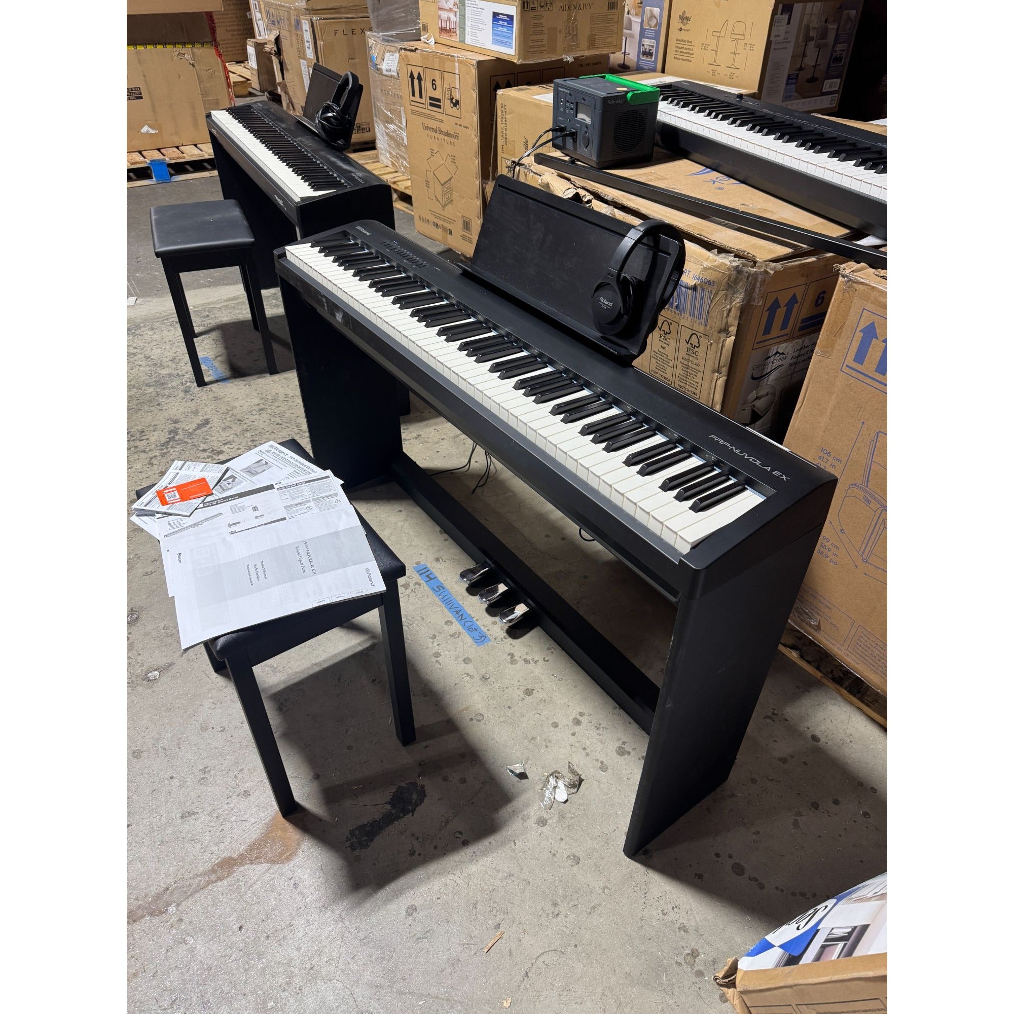 Roland FRP-Nuvola EX Digital Piano With Bluetooth MIDI 88-Keys 3-Pedal System Concert Grand Tone Piano Bench & Roland Cloud