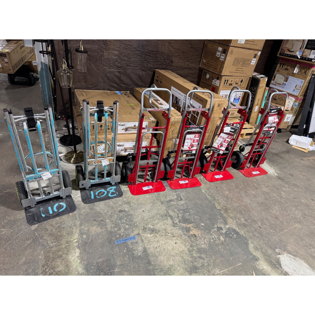 Milwaukee & Cosco Hand Trucks - 4 Milwaukee 3-In-1 Convertible 800 Lb Capacity 2 Cosco Aluminum All Pre-Owned Repairs Needed