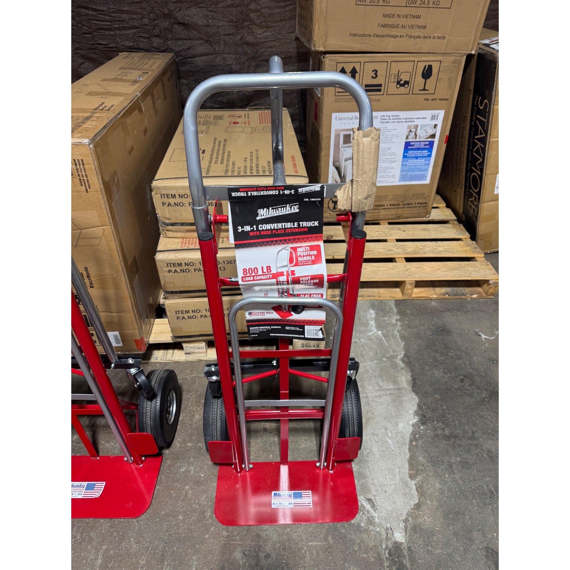 Milwaukee & Cosco Hand Trucks - 4 Milwaukee 3-In-1 Convertible 800 Lb Capacity 2 Cosco Aluminum All Pre-Owned Repairs Needed