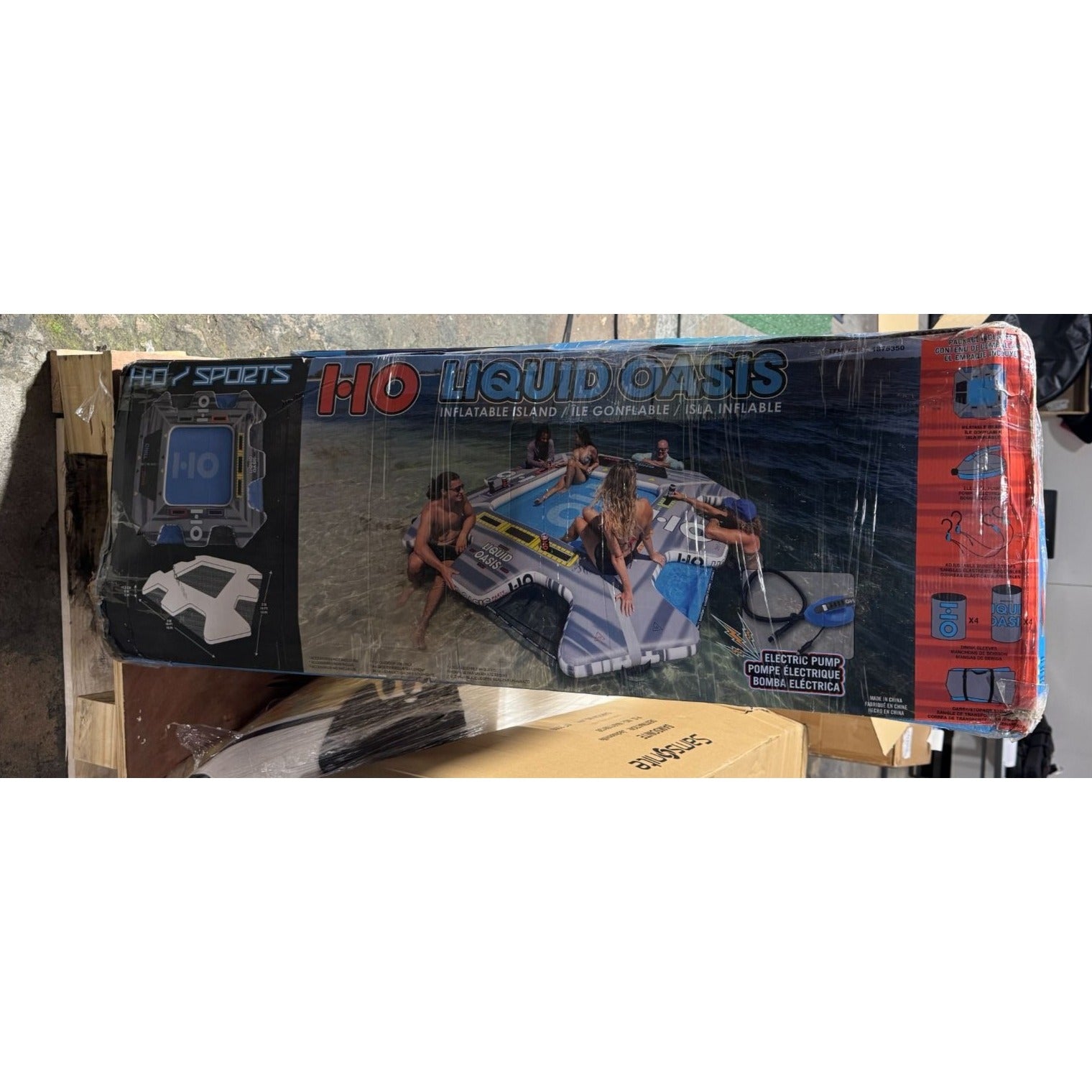 HO Sports Liquid Oasis Inflatable Island 10x10 With Pump