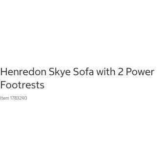 Henredon Skye Sofa With Two Power Footrests In Eco-Friendly Repreve Fabric New in Box