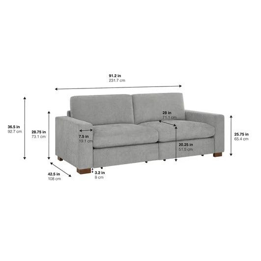 Henredon Skye Sofa With Two Power Footrests In Eco-Friendly Repreve Fabric New in Box