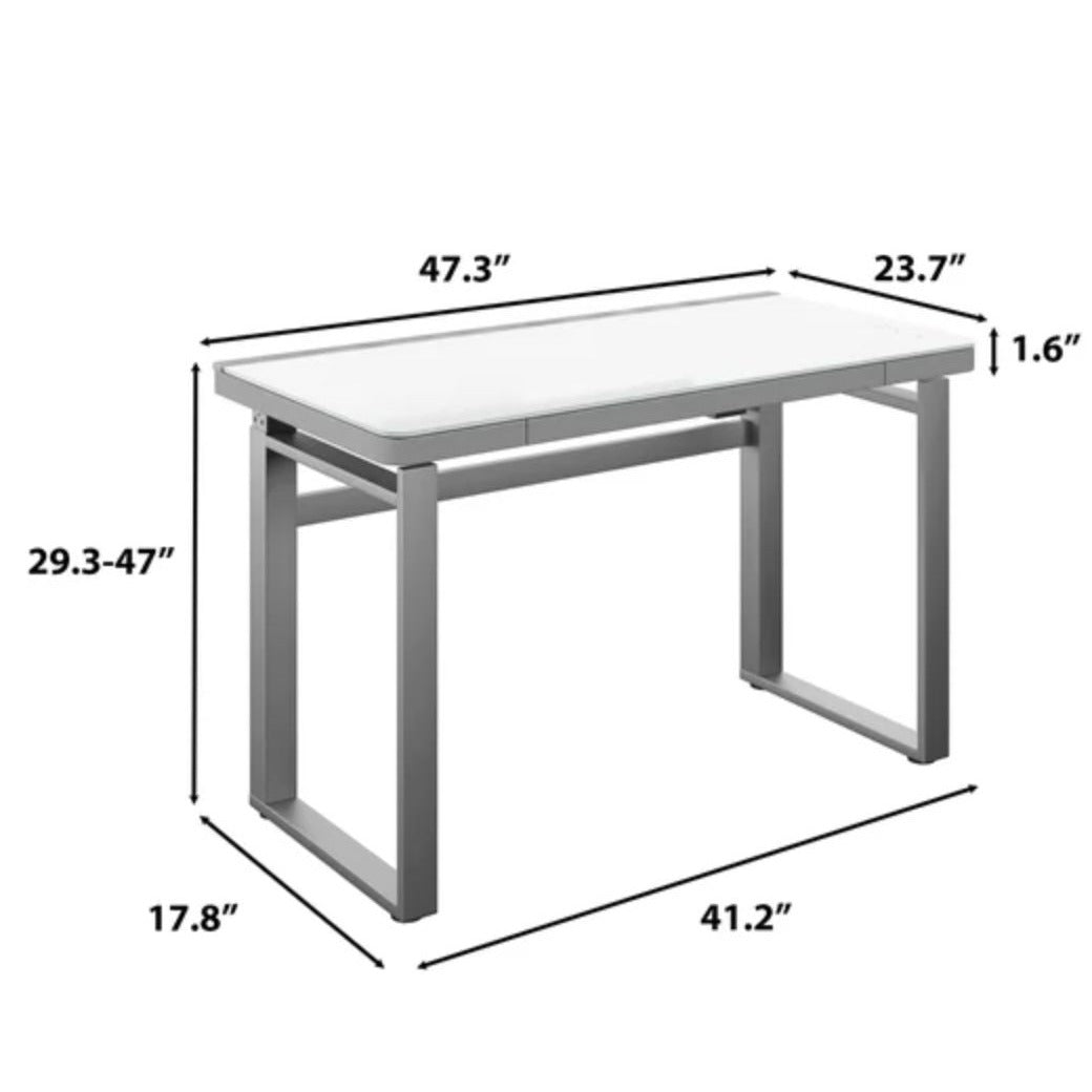 Tresanti Aurora 47” Adjustable Height Desk With LED Lighting & USB Ports