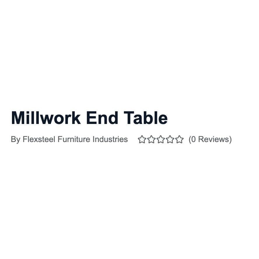 Flexsteel Millwork End Table Rustic Brown Wood & Black Finish