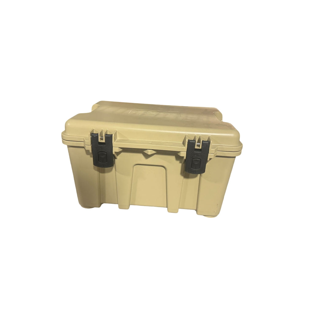 Coho Pack & Carry Box W/ Heavy Duty Latches Storage Trays Waterproof Padlock Capable Tan 14.8" W X 19" L X 11" H