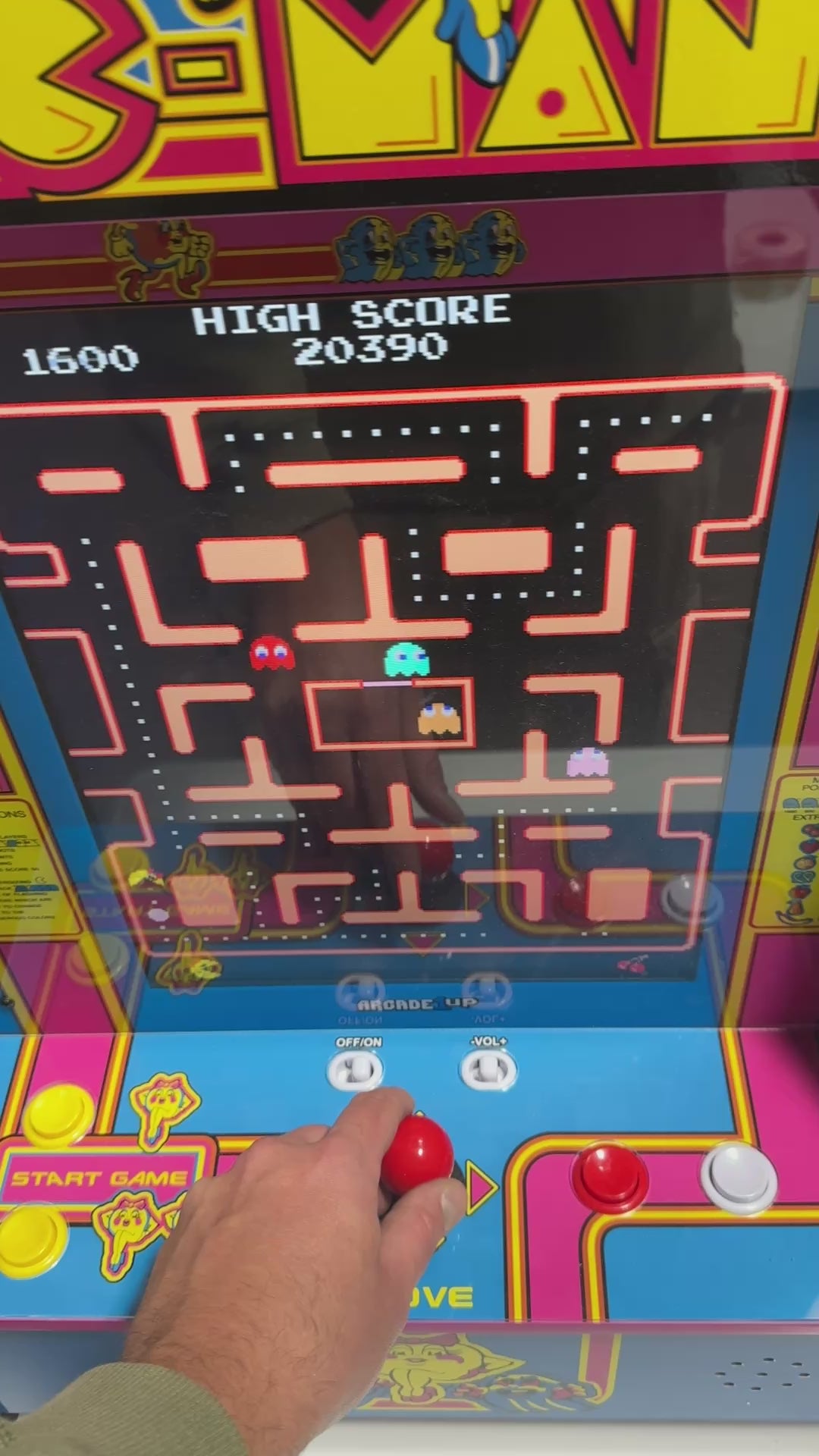 Arcade1Up Ms. PAC-MAN Partycade 12 Games In 1 Retro Arcade Machine