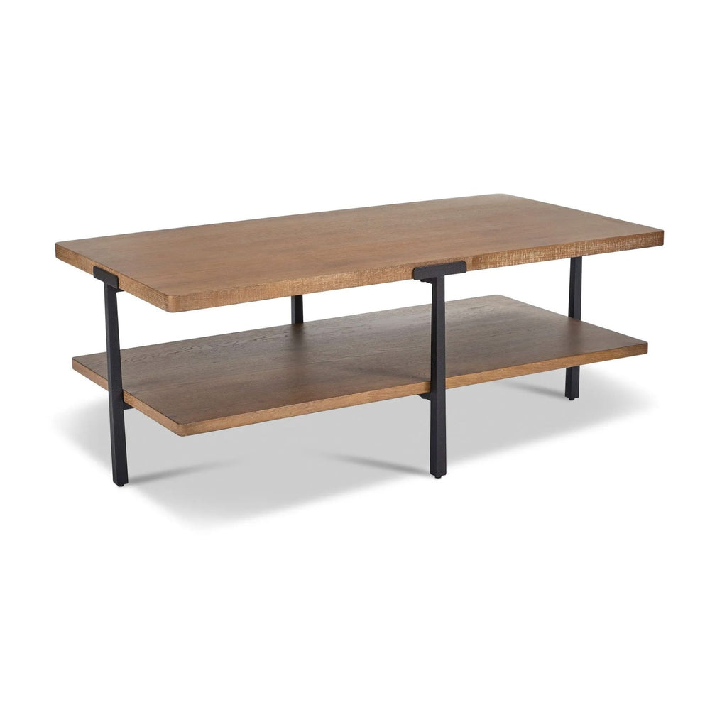 Flexsteel Millwork Rectangular Coffee Table Rustic Oak Finish