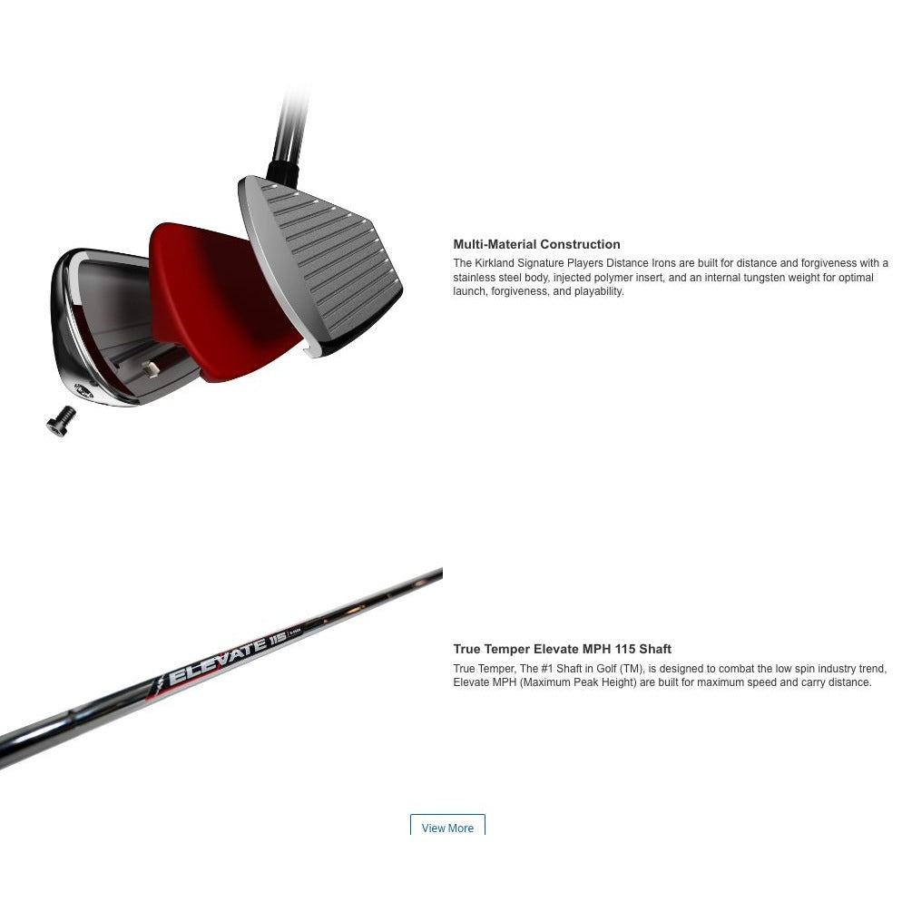 Kirkland Signature 7-Piece Players Iron Golf Set Right Handed With Regular Flex Shaft
