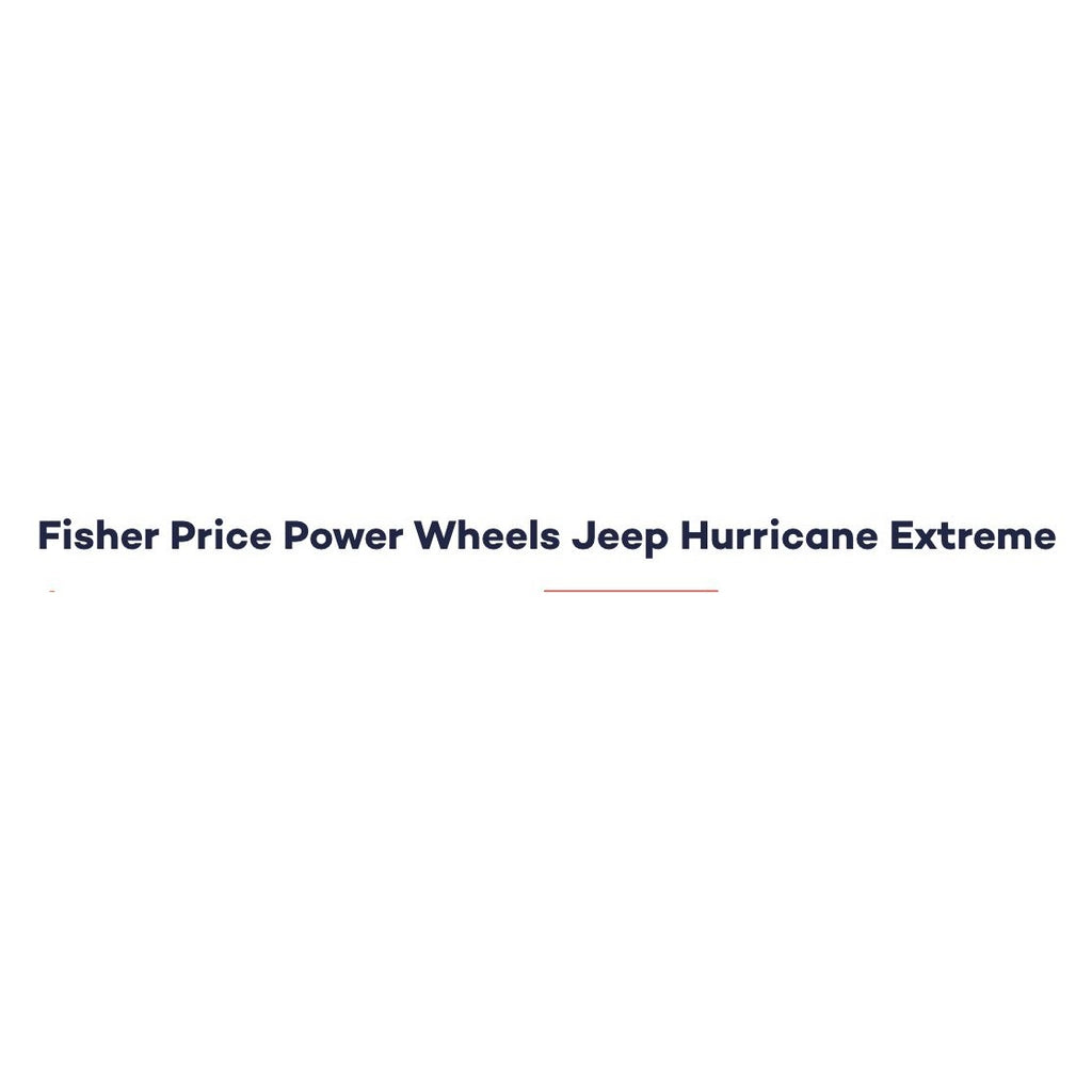 Fisher Price Power Wheels Jeep Hurricane Extreme 12V Ride-On Vehicle Gray And Red